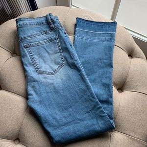 Wishlist button fly jeans with released hem